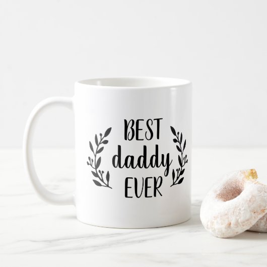 Beste papa ooit gepersonaliseerde koffie Mok (Met donut)