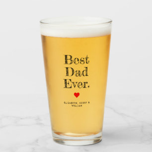 Beste Papa Ooit Gepersonaliseerde Namen Glas