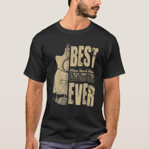 Beste papa ooit gitaar retro gitarist voor F T-shirt