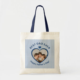 Beste papa ooit golfer Foto Minimalistische Sjablo Tote Bag
