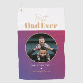 Beste papa ooit golfhanddoek (Voorkant)