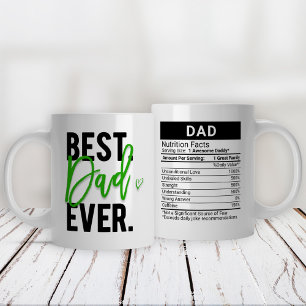 Beste papa ooit groen + voedingsfeiten, extra grote beker