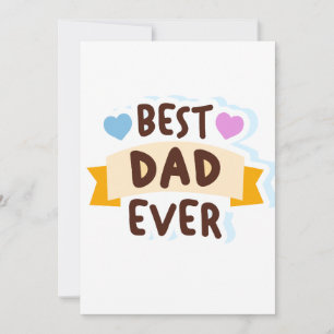 Beste papa ooit handgetekende clip art feestdagenkaart