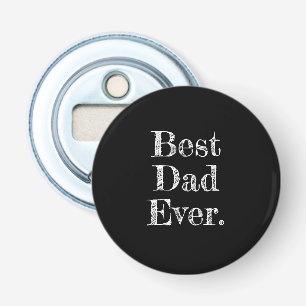 Beste Papa Ooit Handgetekende Typografie Zwart Button Flesopener