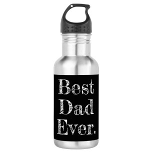 Beste Papa Ooit Handgetekende Typografie Zwart Waterfles