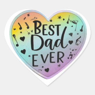 "Beste papa ooit" Hartelijke Sticker voor Vaderdag