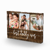 Beste papa ooit hout Vaderdag fotocollage Fotoblokken (Rechts)