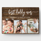 Beste papa ooit hout Vaderdag fotocollage Fotoplaat (voorkant)