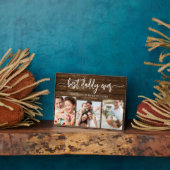 Beste papa ooit hout Vaderdag fotocollage Fotoplaat (Zijkant)