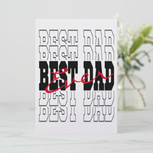 Beste Papa Ooit Kaart, Gepersonaliseerde Vaderdag  Kaart (Staand voorkant)