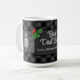 Beste papa ooit Kerstmis klassiek grijs Plaid Holl Koffiemok