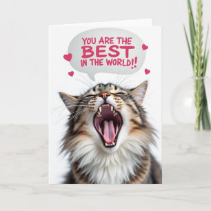 Beste Papa Ooit Kitty Schreeuwkaart Kaart