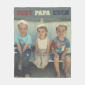 Beste Papa Ooit Kleinkinderen Foto Vaderdag Fleece Deken (Voorkant)