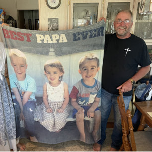 Beste Papa Ooit Kleinkinderen Foto Vaderdag Fleece Deken