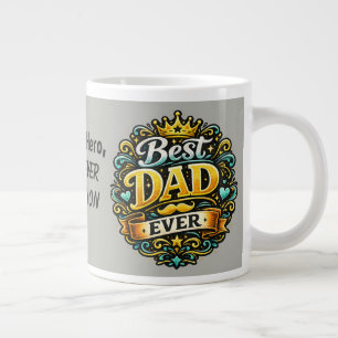 Beste Papa Ooit Koninklijke Kroon Vaderdag Extra Grote Beker