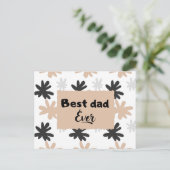 Beste papa ooit l Bloemige vaderdag Feestdagenkaart (Staand voorkant)