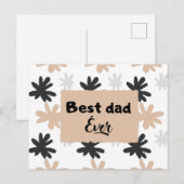 Beste papa ooit l Bloemige vaderdag Feestdagenkaart (Voorkant / Achterkant)