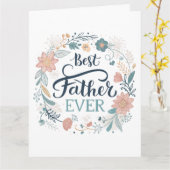 Beste papa ooit, lieve quotes kaart (Gele Bloem)