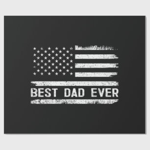Beste Papa Ooit met Amerikaanse Vlag Cadeaus Vader Cadeaupapier
