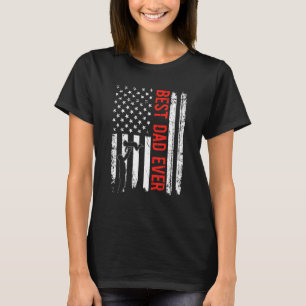 Beste papa ooit met Amerikaanse vlag Gift Fathers T-shirt