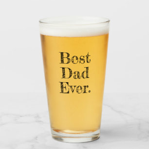 Beste papa ooit met de hand getekend typografie glas