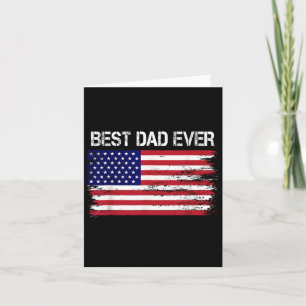 Beste papa ooit met ons Amerikaanse vlag cadeaus v Kaart