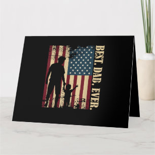 Beste Papa Ooit Met Ons Amerikaanse Vlag Vintage V Kaart