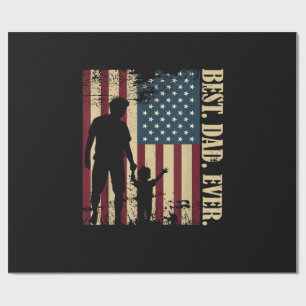 Beste papa ooit met ons Nederlandse vlag vintage v Cadeaupapier