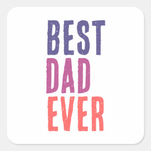 Beste papa ooit minimalistische koele professional vierkante sticker