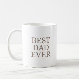 Beste Papa Ooit Minimalistische Taupe Kunst Koffiemok