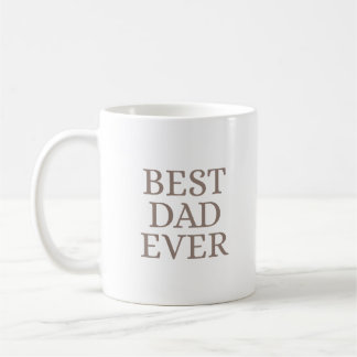 Beste Papa Ooit Minimalistische Taupe Kunst Koffiemok
