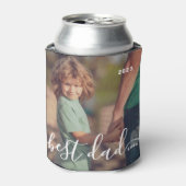 Beste papa ooit Modern Eenvoudig Speels Script Fot Blikjeskoeler (Blikje Voorkant)