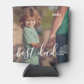 Beste papa ooit Modern Eenvoudig Speels Script Fot Blikjeskoeler (Voorkant)