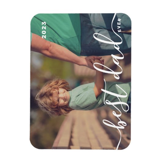 Beste papa ooit Modern Eenvoudig Speels Script Fot Magneet (Verticaal)