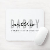 Beste papa ooit Modern Elegant Eenvoudige Vaderdag Muismat (Met muis)