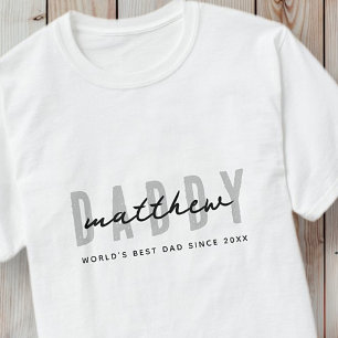 Beste papa ooit Modern Elegant Eenvoudige Vaderdag T-shirt