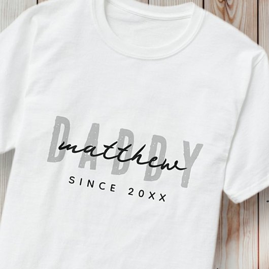 Beste papa ooit Modern Elegant Eenvoudige Vaderdag T-shirt
