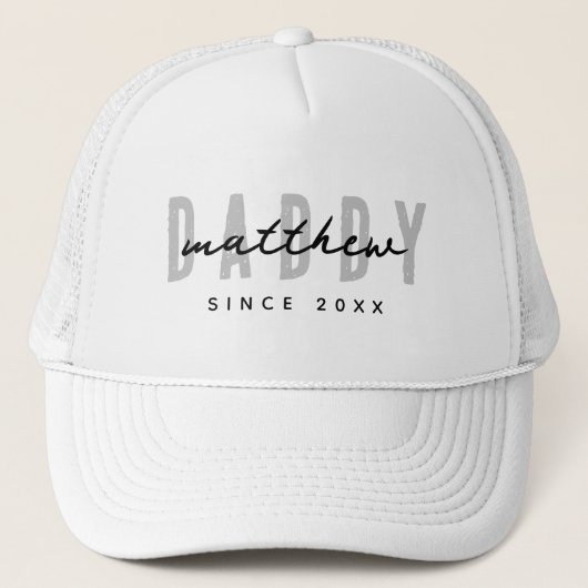 Beste papa ooit Modern Elegant Eenvoudige Vaderdag Trucker Pet (Voorkant)