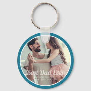 Beste papa ooit modern foto- en berichtgeschenk sleutelhanger