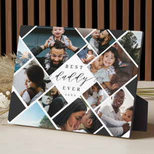 Beste papa ooit modern fotocollage cadeau aandenke fotoplaat