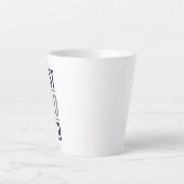 Beste papa ooit | Modern marineblauw en grijs Latte Mok (Voorkant)