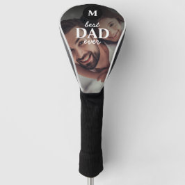 Beste papa ooit modern monogram & foto golfheadcover