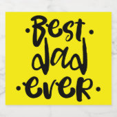 Beste papa ooit modern script Vaderdag Bier Etiket (Enkel label)