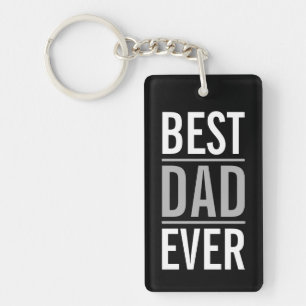 Beste Papa Ooit Modern Zwart Sleutelhanger
