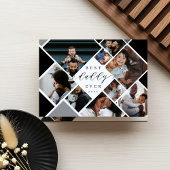 Beste papa ooit moderne fotocollage gepersonalisee kaart