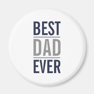 Beste papa ooit Moderne marineblauwe magneet