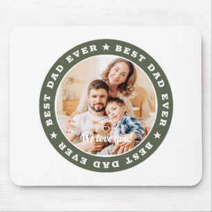 Beste Papa Ooit Moderne Ster Aangepaste Foto Muismat