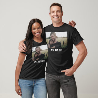 Beste papa ooit – moderne Vaderdag-foto T-shirt