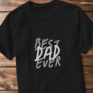 Beste papa ooit moderne witte en grijze grunge t-shirt