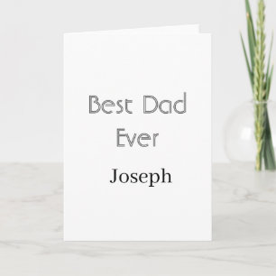 Beste papa ooit naam eenvoudig minimale vaderdag n kaart